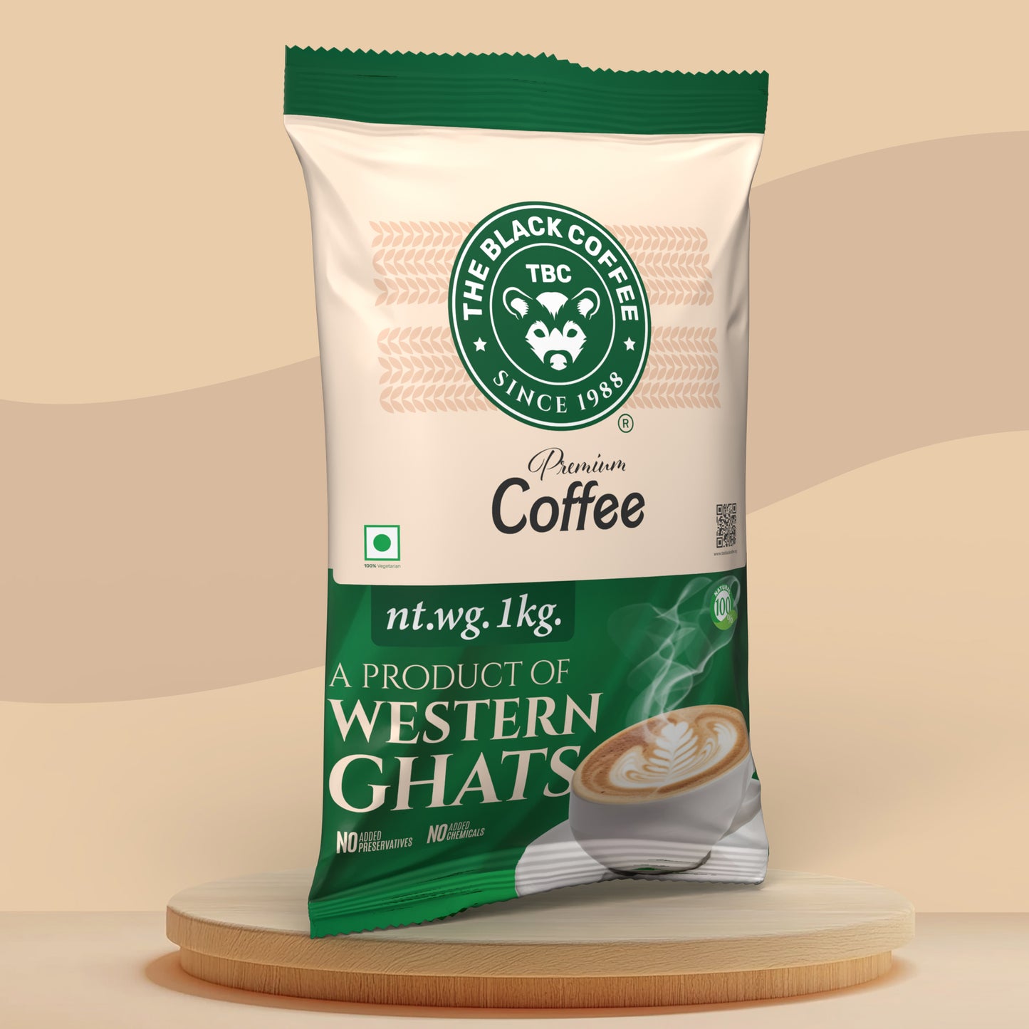 The Black Coffee – Premium Kerala Coffee Powder 1Kg Pack.