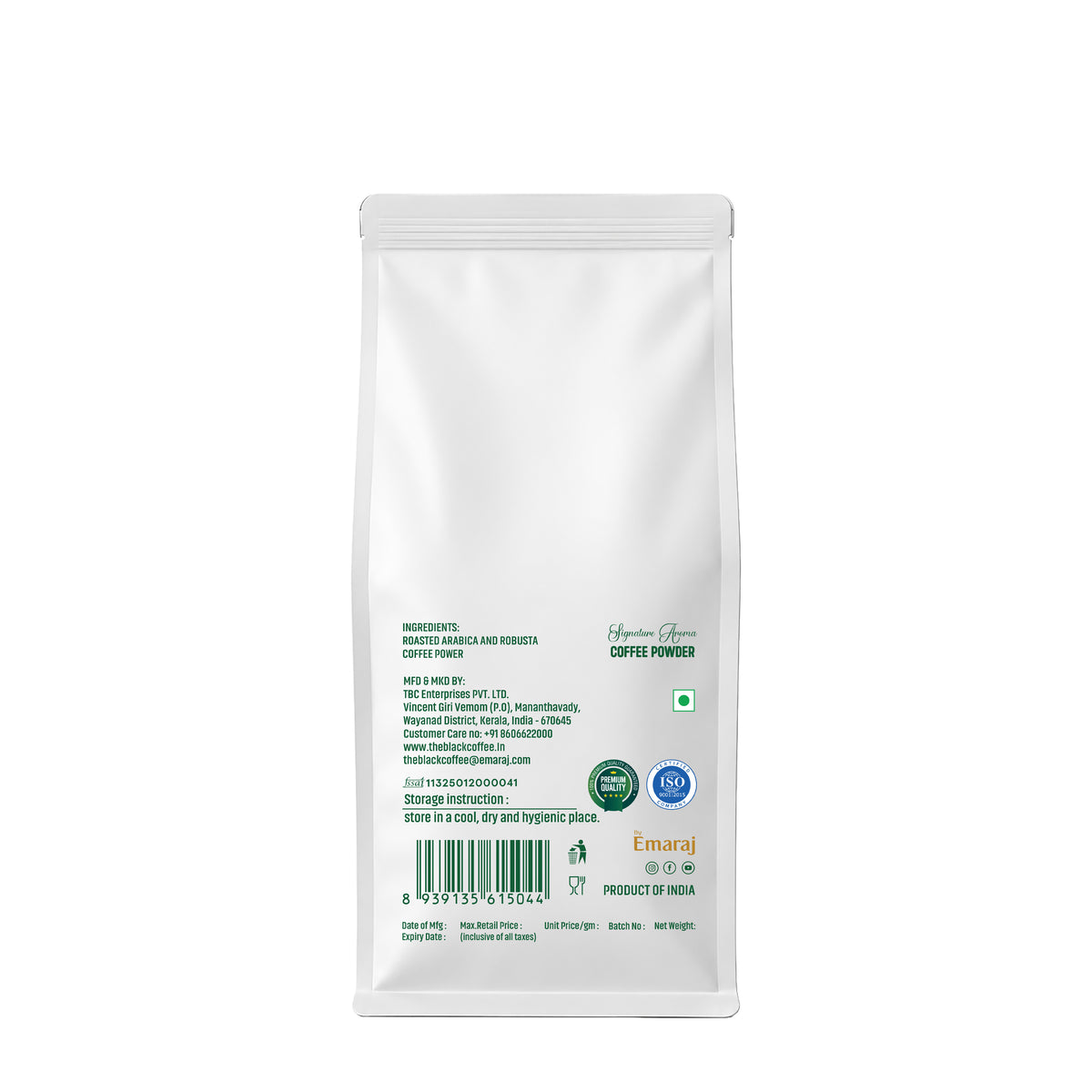 THE BLACK COFFEE Signature Aroma Coffee Powder – 500g