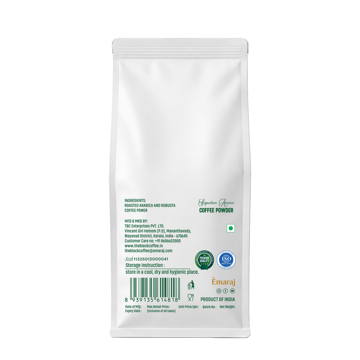 THE BLACK COFFEE Signature Aroma Coffee Powder – 1kg