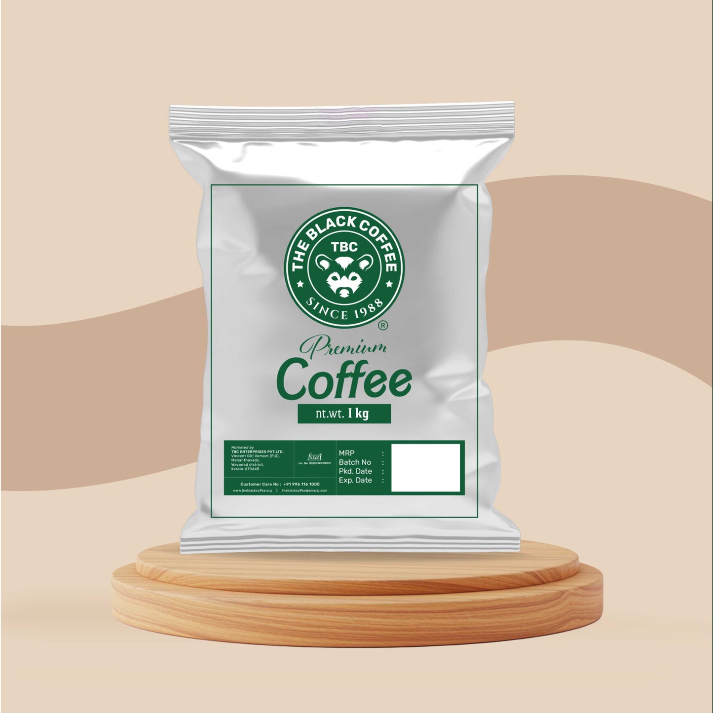 The Black Coffee – Premium Pure Coffee Powder Without Chicory- (1kg Pack)