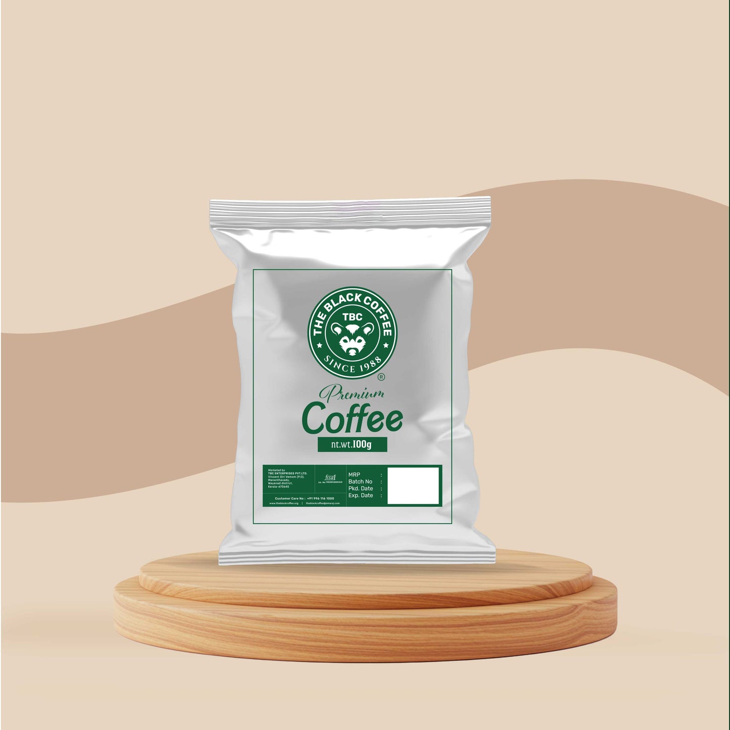 The Black Coffee – Premium Pure Coffee Powder Without Chicory-(100g pack)