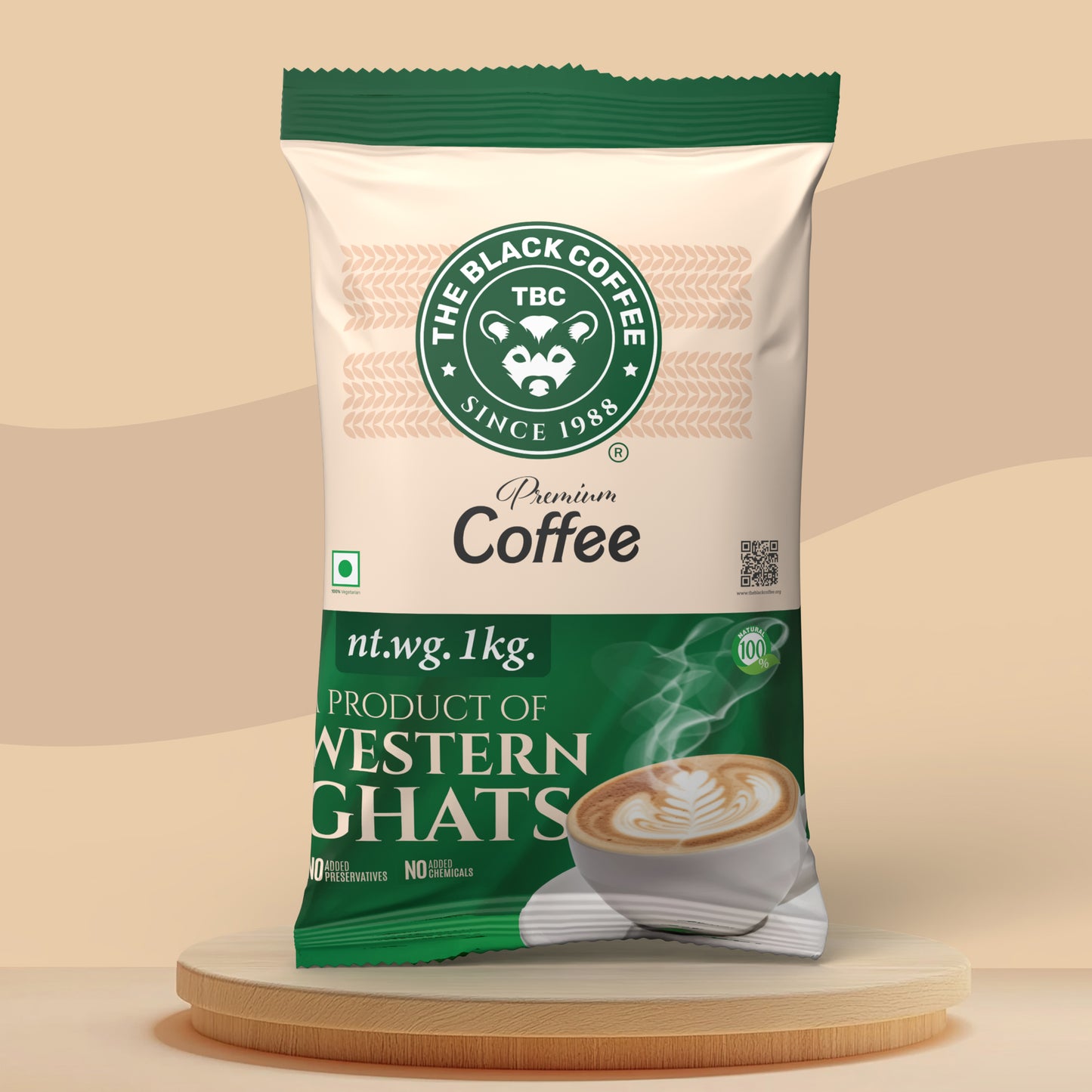 The Black Coffee – Premium Kerala Coffee Powder 1Kg Pack.