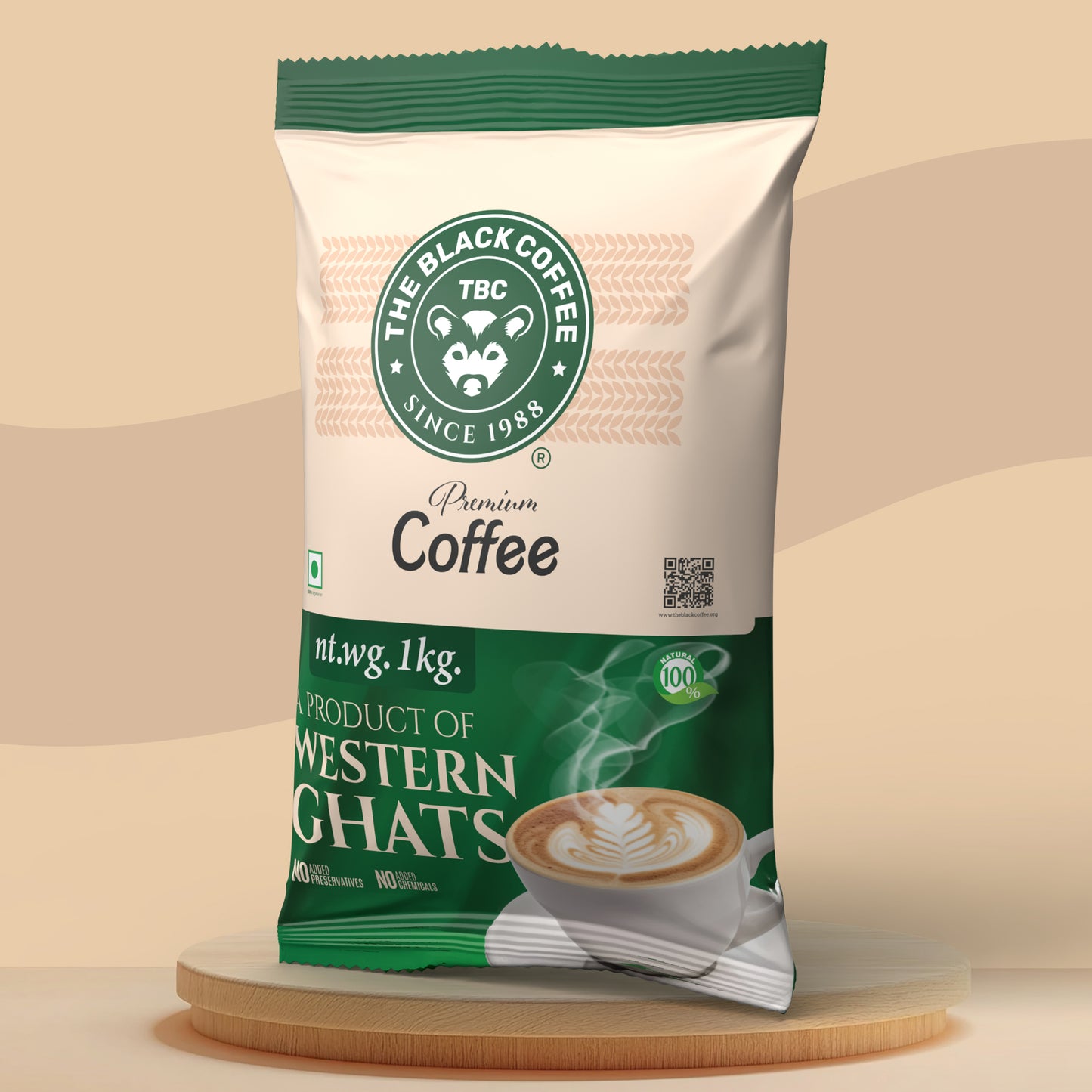 The Black Coffee – Premium Kerala Coffee Powder 1Kg Pack.