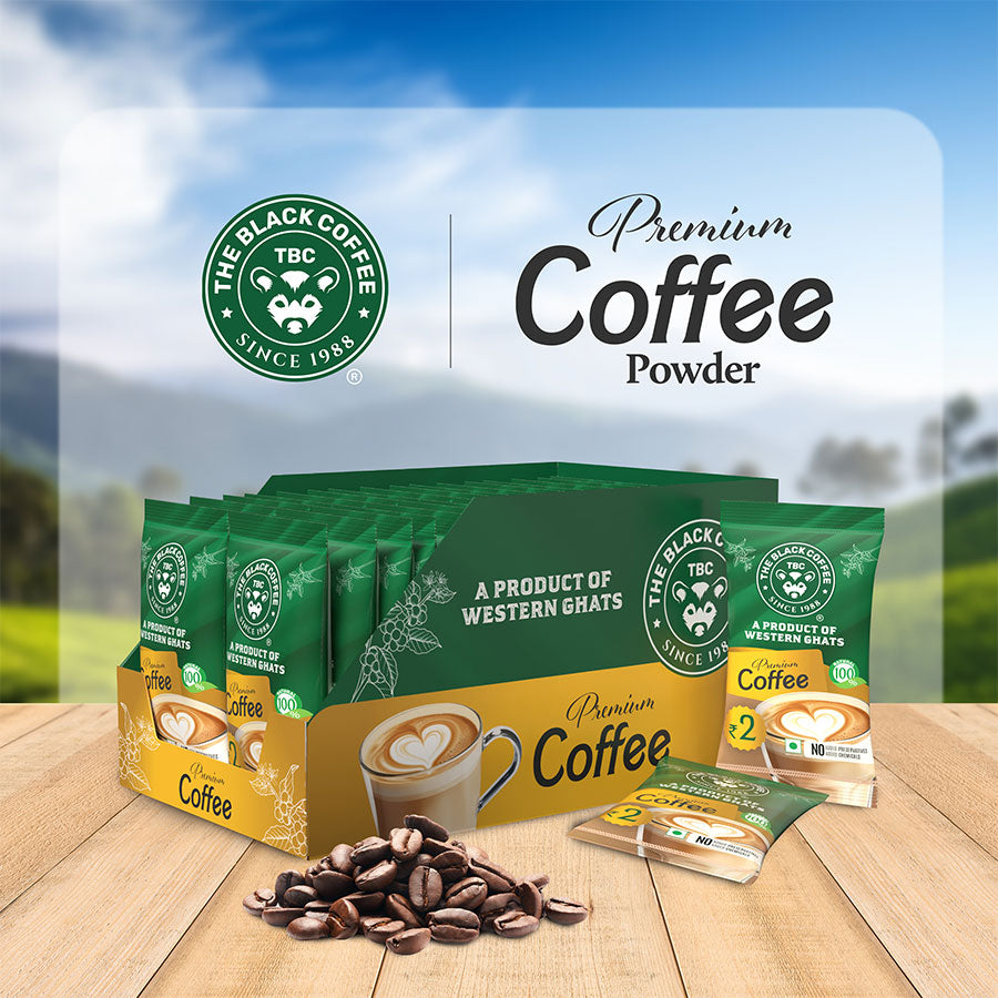 The Black Coffee – Organic Coffee Powder, 2₹ Sachets Bundle