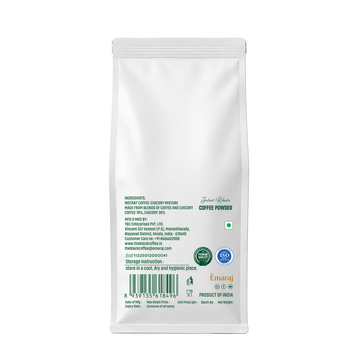 THE BLACK COFFEE Instant Coffee – 1kg