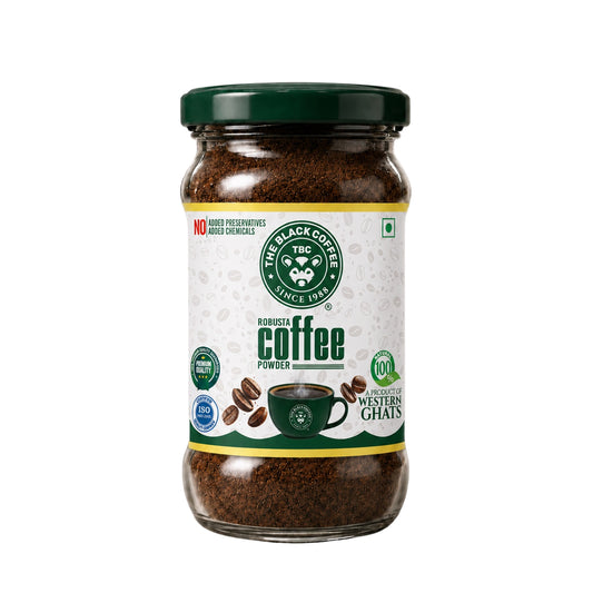 THE BLACK COFFEE: Robusta Pure Coffee Powder| 125g