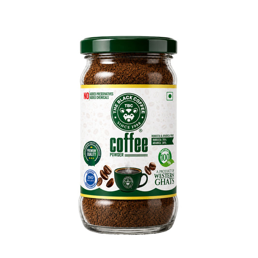 THE BLACK COFFEE: Robusta & Arabica Pure Coffee Powder |125g
