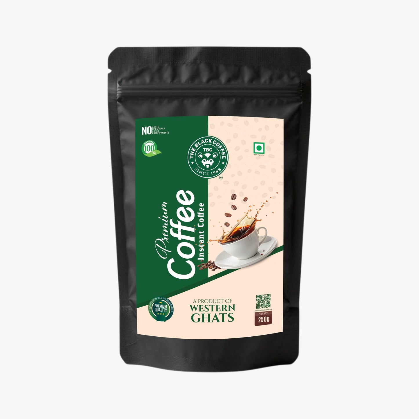 The Black Coffee – Premium Instant Coffee powder (250g Pack)