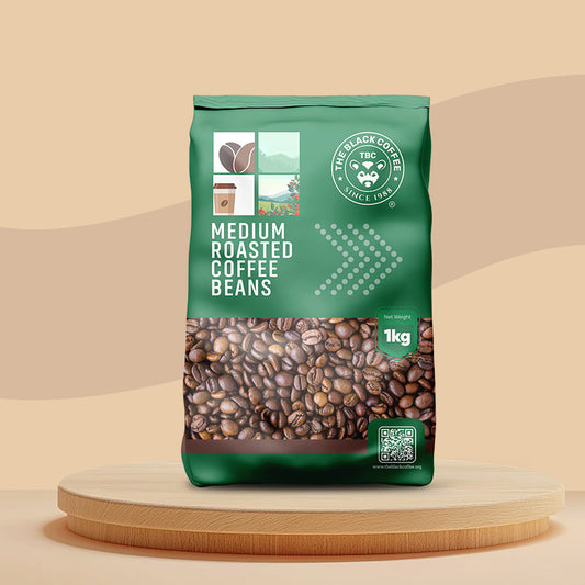 The Black Coffee – Medium Roast Coffee Beans Premium 1 kg Pack